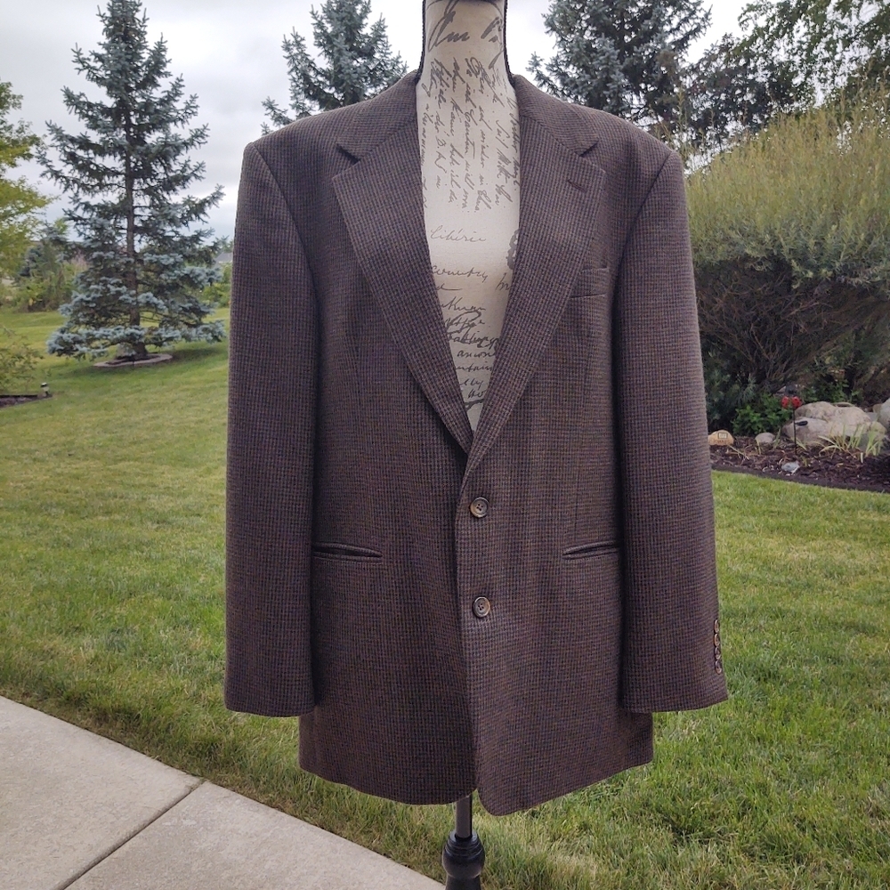 Oscar de la Renta Wool Sports Coat 42 R - Picture 10 of 15
